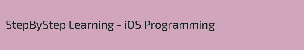 StepByStep Learning - iOS Programming